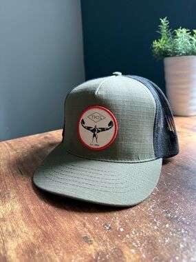 TKS Miami Mesh-Back Trucker Hat Cap Flat Brim Outdoors Performance